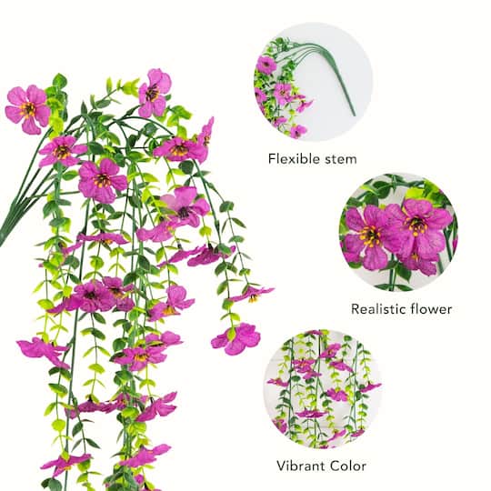 30" UV Resistant Artificial Daisy Hanging Bushes